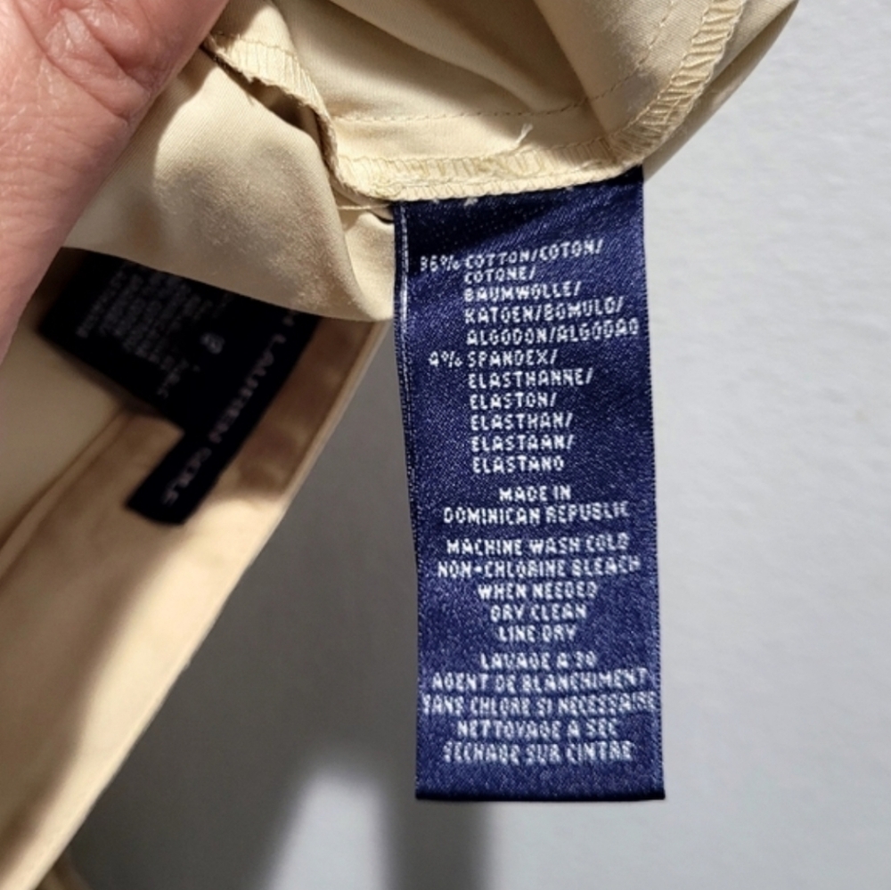 NWT Ralph Lauren Golf Skort Khaki Cotton Zip Pockets Size 12 - Picture 5 of 10